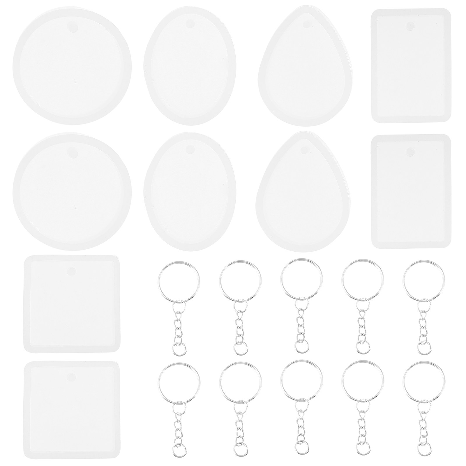 Resin Crafts - 10pcs Diy Keychain Pendant Charm Mold
