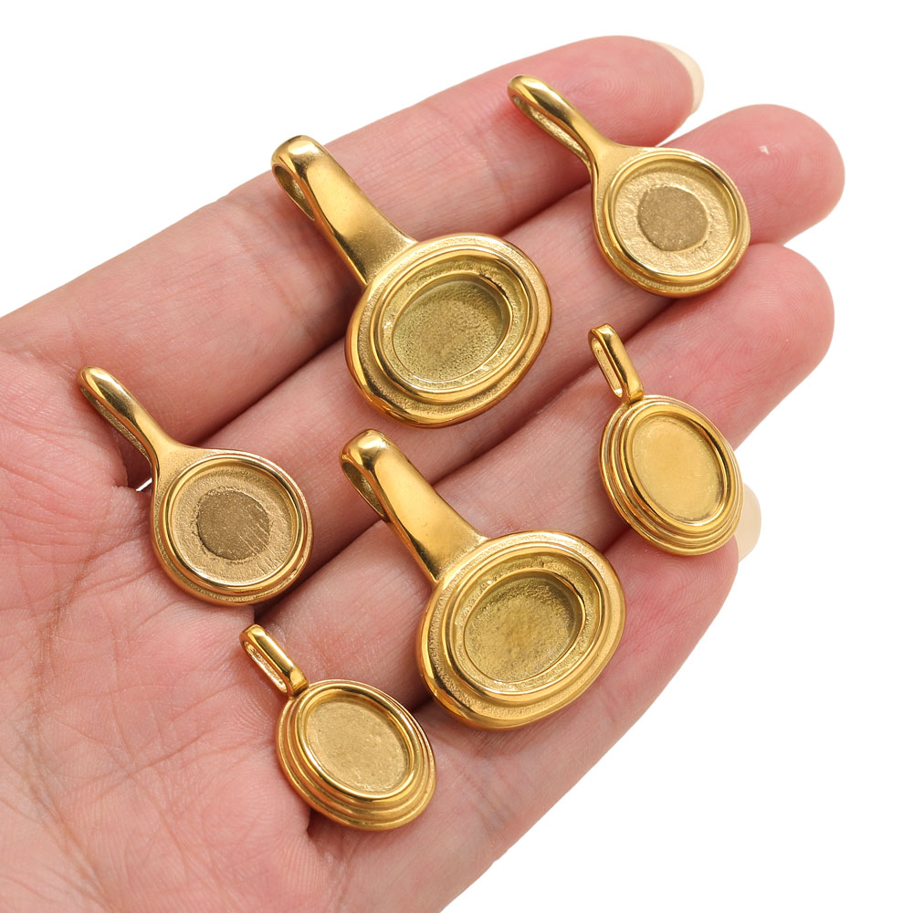 5pcs Stainless Steel Round Ova - Resin Craft Projects recensie en prijs