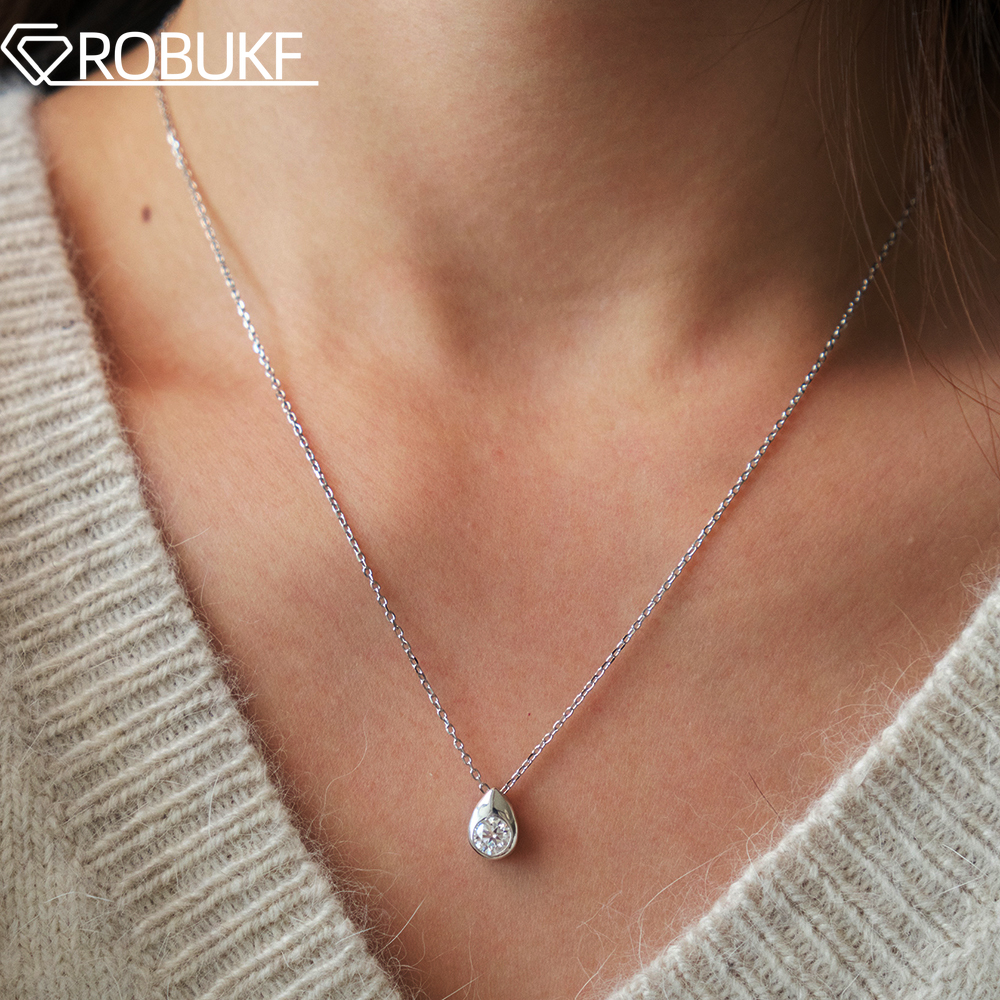 0.3/0.5CT Solitaire Diamond Mo - Bezels Set Pendant recensie en prijs
