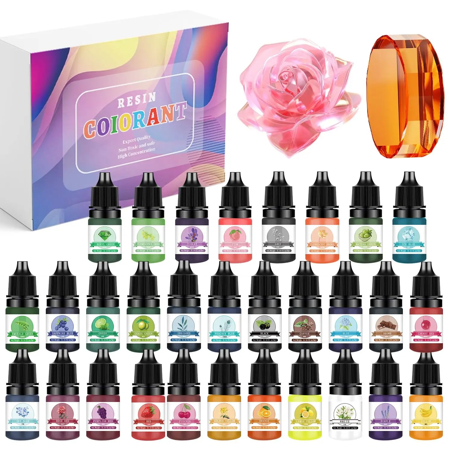30Colors 5ml Epoxy Resin Pigme - Resin Pigment Set recensie en prijs