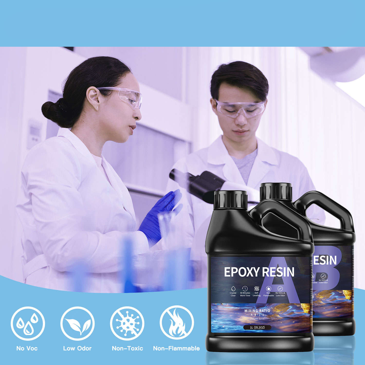 500g/1000g  AB Epoxy Resin Glu - Epoxy Uv Resin Kit recensie en prijs