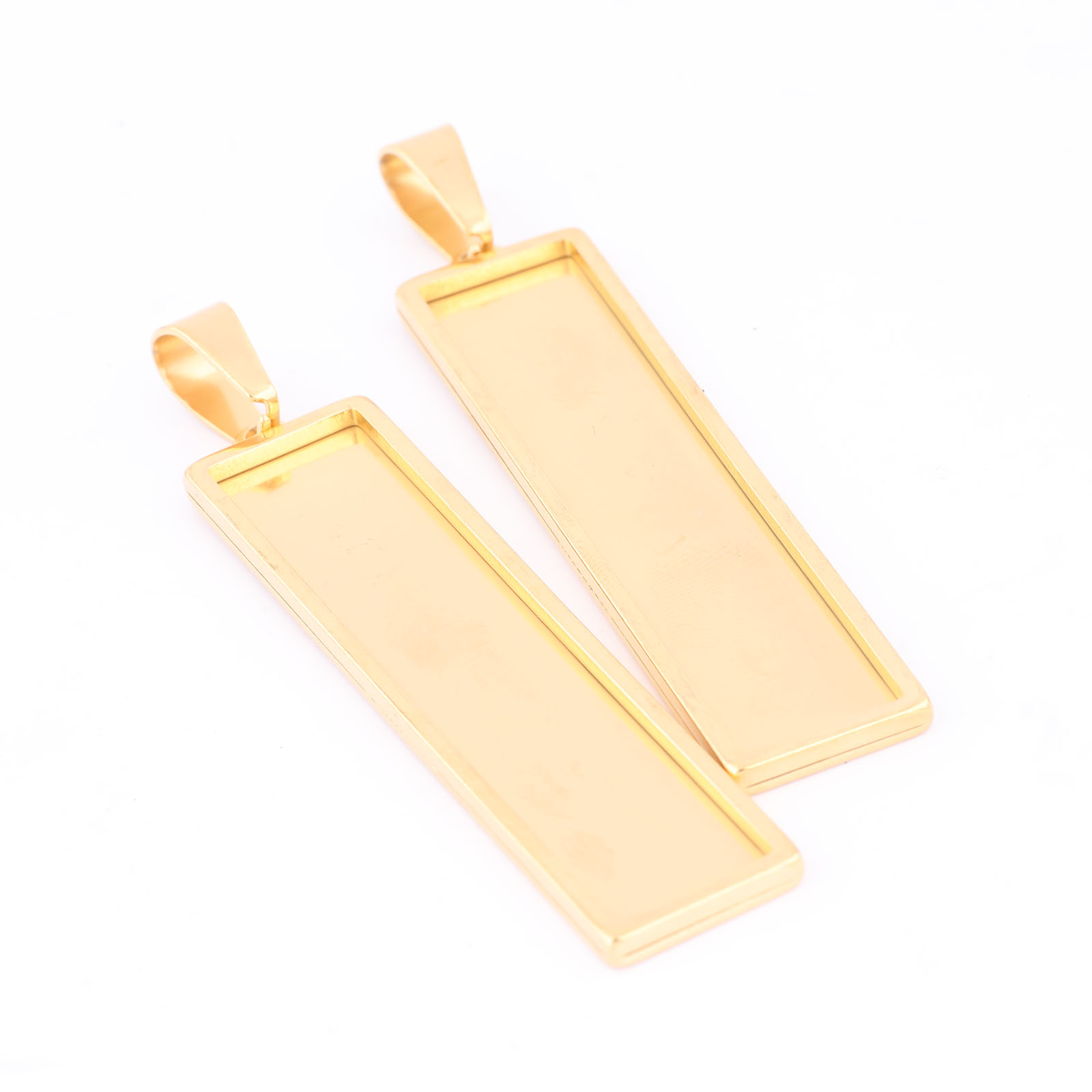 5pcs Stainless Steel Gold Plat - Bezels Set Pendant recensie en prijs