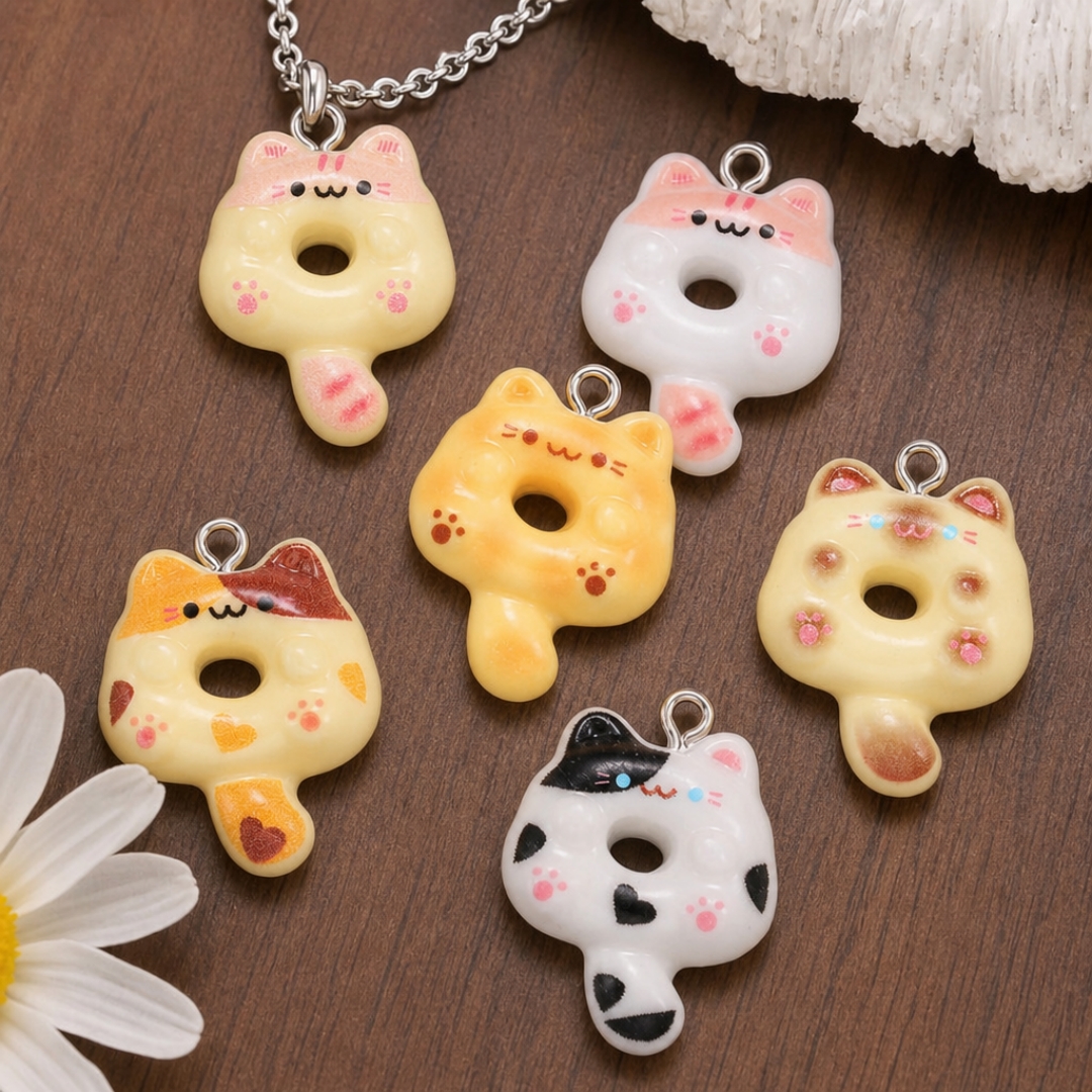 10Pcs Kawaii Cartoon Cat Resin - Resin Craft Projects recensie en prijs