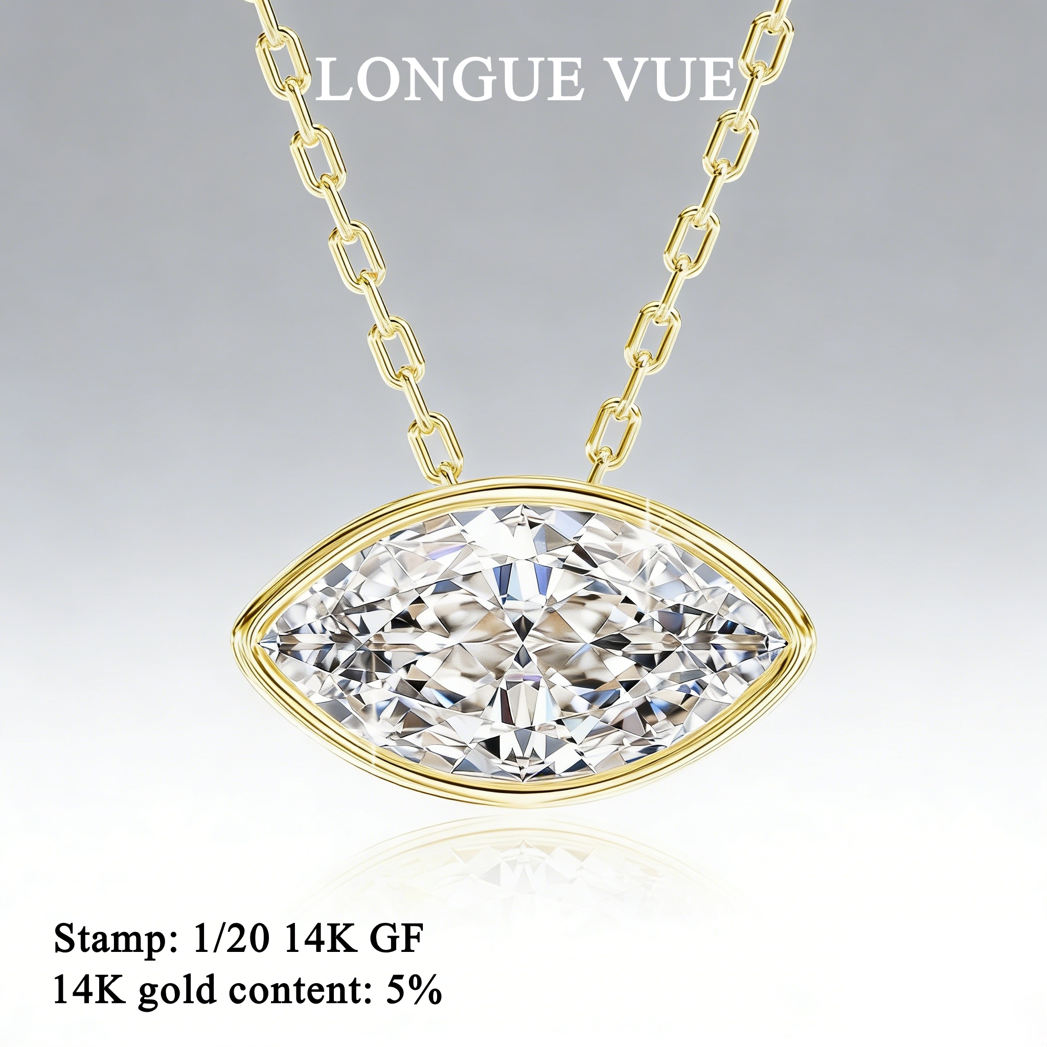 14K Gold Filled Bezel Set Marq - Bezels Set Pendant recensie en prijs