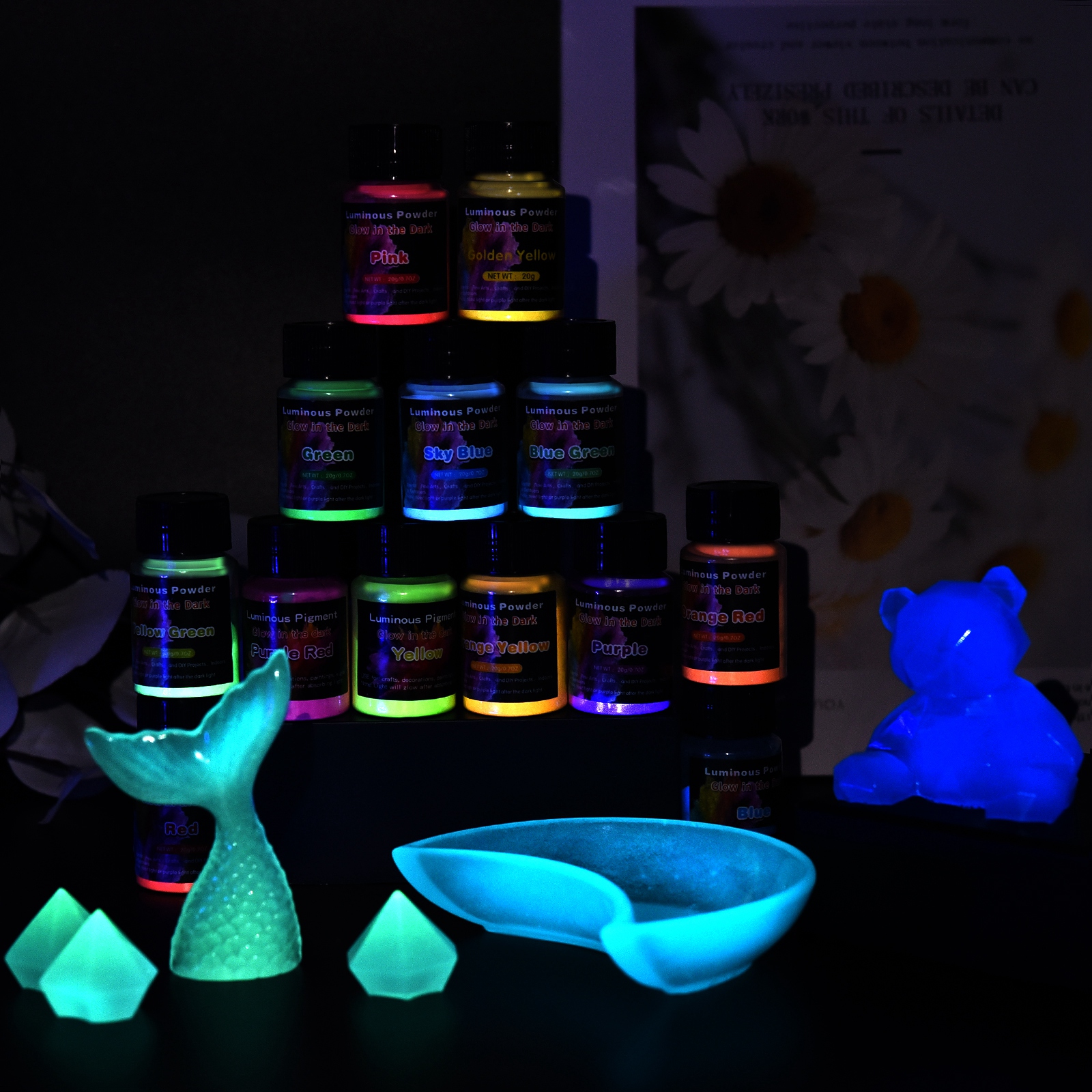 20g Luminous Glitter Powder Ph - Resin Pigment Set recensie en prijs