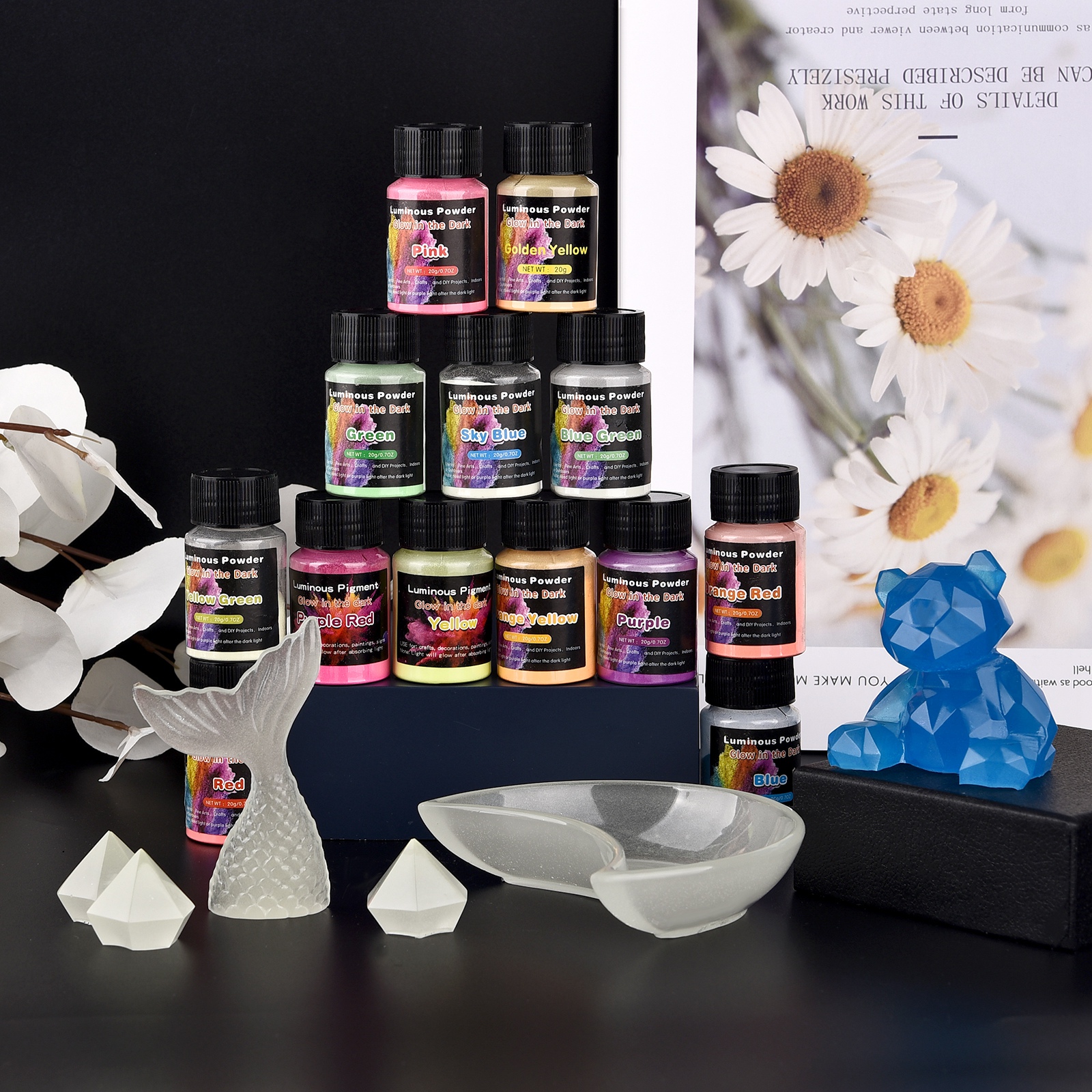 20g Luminous Glitter Powder Ph - Resin Pigment Set recensie en prijs