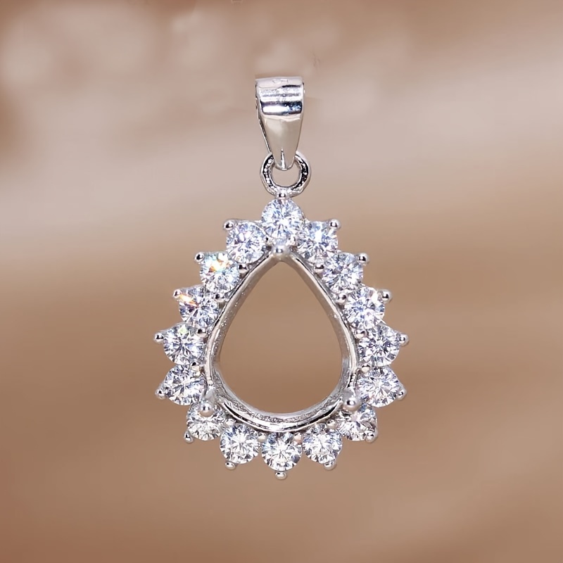 1pc Rose Golden Silvery Tear D - Bezels Set Pendant recensie en prijs