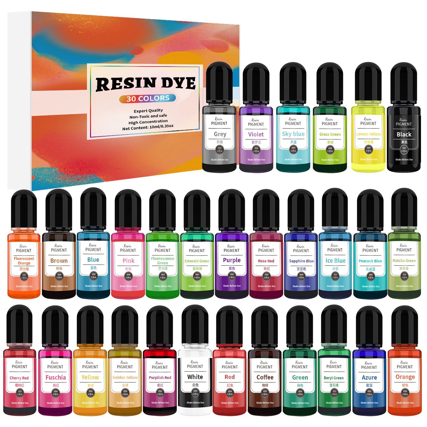 24/30 Colors Set 10ml Epoxy Re - Resin Pigment Set recensie en prijs