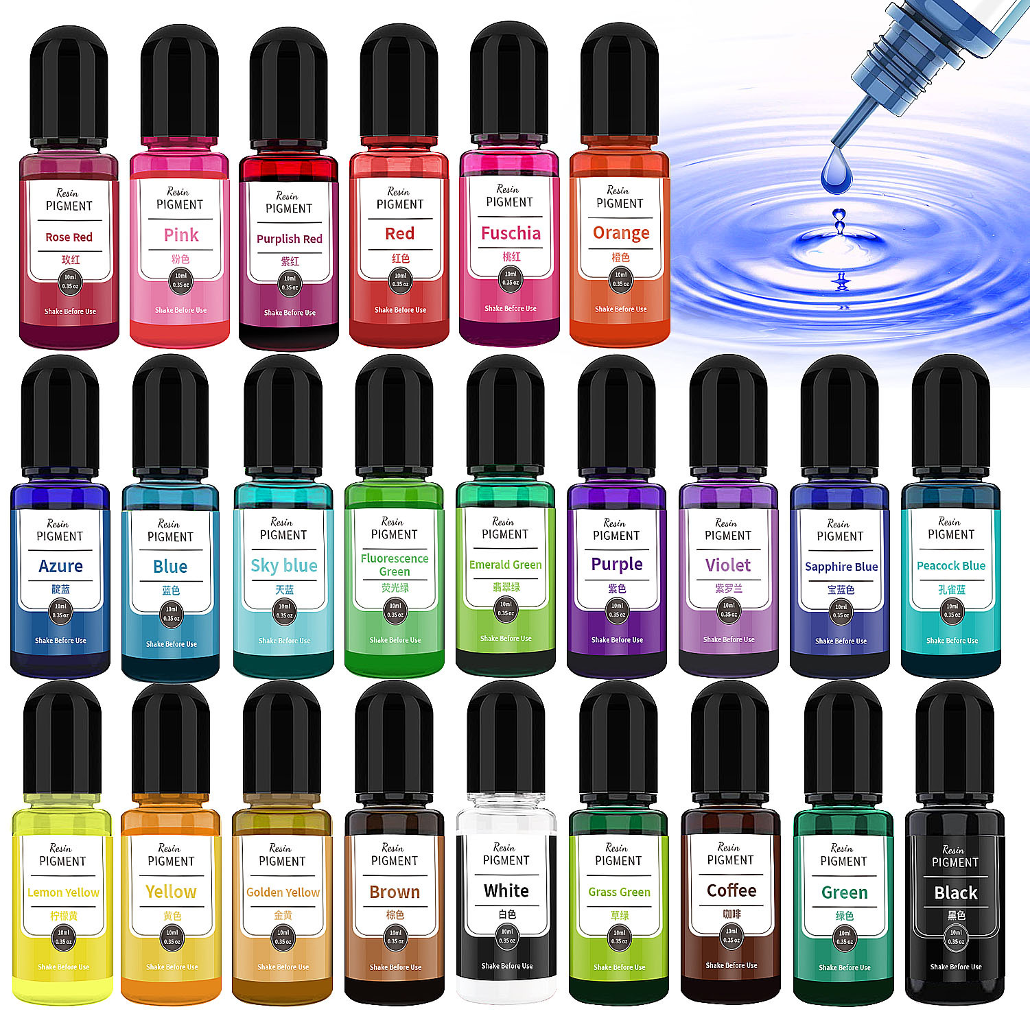 24/30 Colors Set 10ml Epoxy Re - Resin Pigment Set recensie en prijs