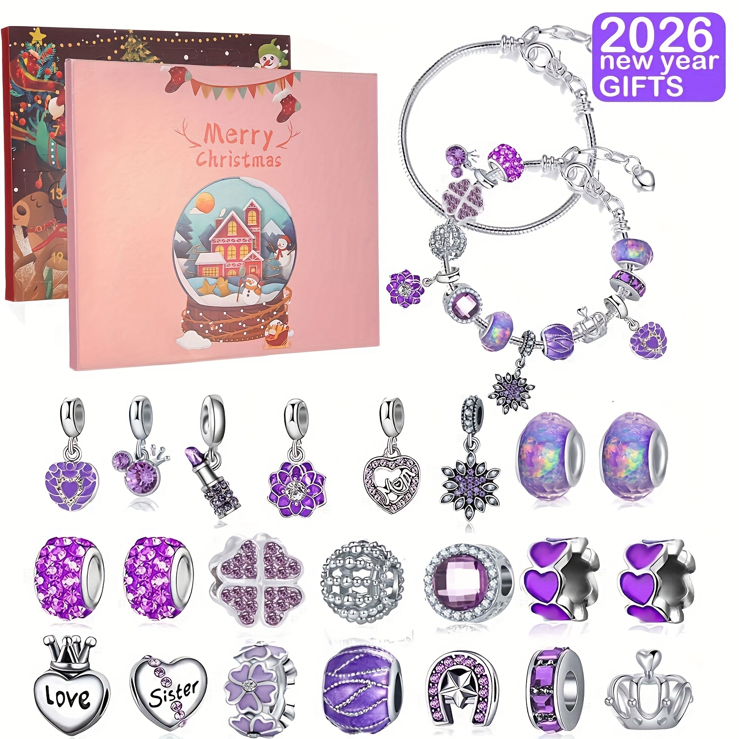 Christmas purple beads DIY jew - Resin Jewelry Kit recensie en prijs