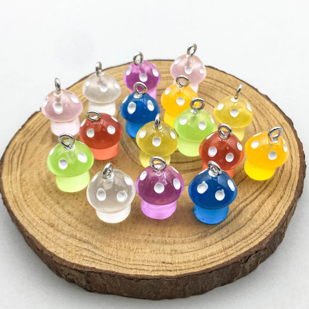 16pcs Luminous Mushroom Charms - Resin Craft Projects recensie en prijs