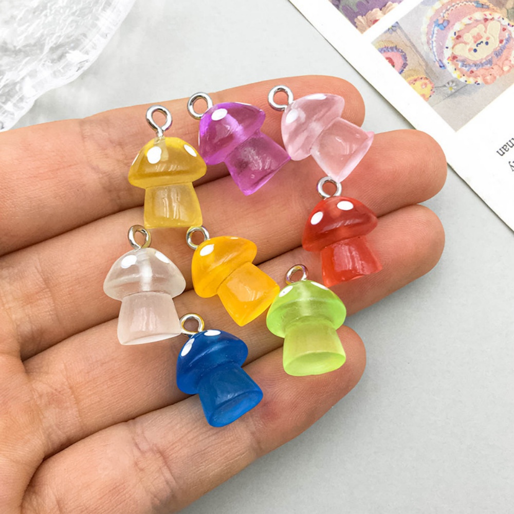 16pcs Luminous Mushroom Charms - Resin Craft Projects recensie en prijs
