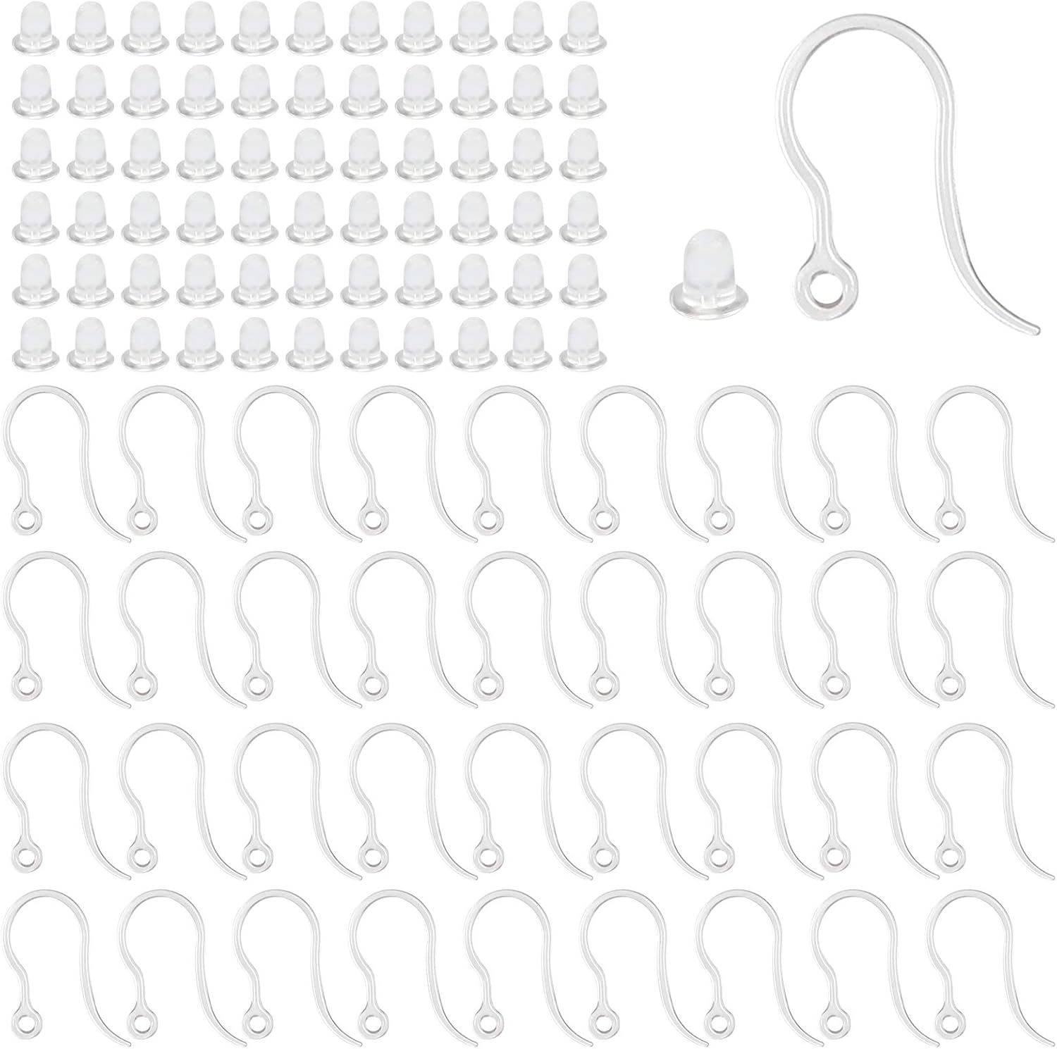 40pcs Clear Plastic Earring Ho - Resin Craft Projects recensie en prijs