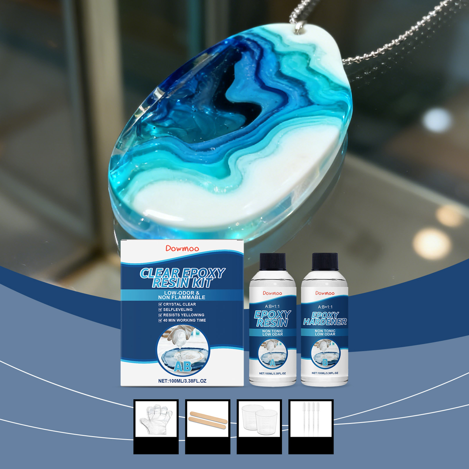 DIY Crystals Clear Epoxys Resi - Resin Jewelry Kit recensie en prijs