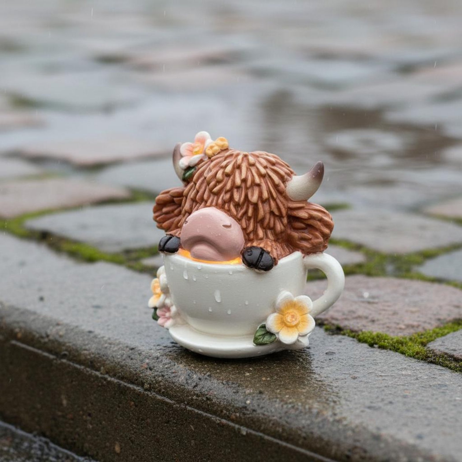 Highland Cow Garden Light Resi - Resin Crafts recensie en prijs