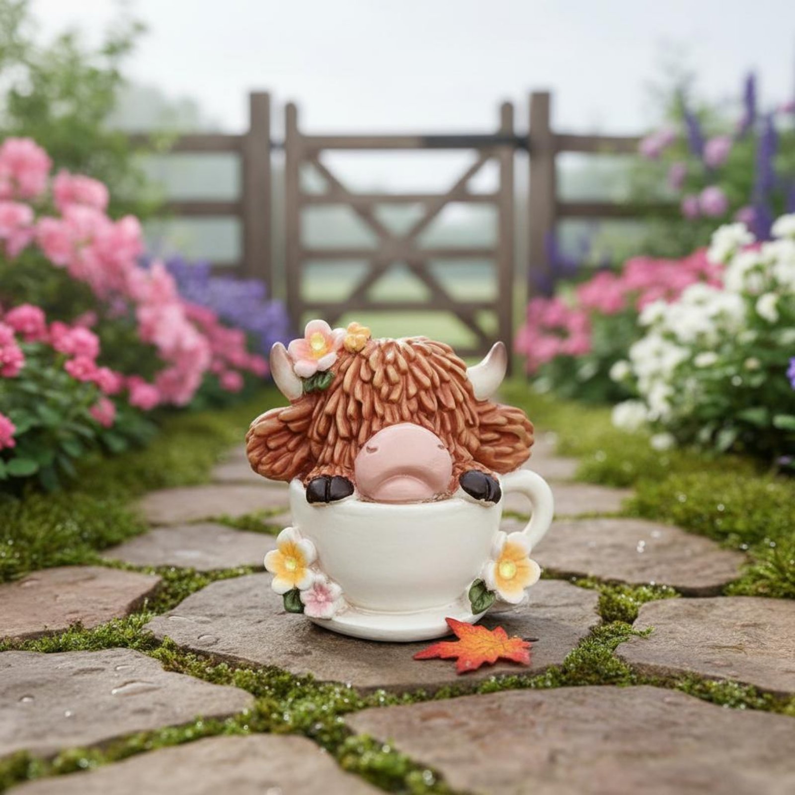 Highland Cow Garden Light Resi - Resin Crafts recensie en prijs