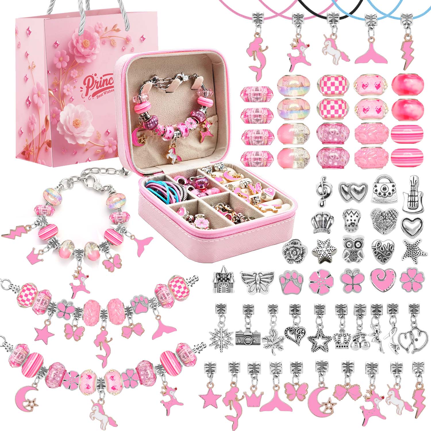 68pcs pink beaded jewelry set, - Resin Craft Projects recensie en prijs