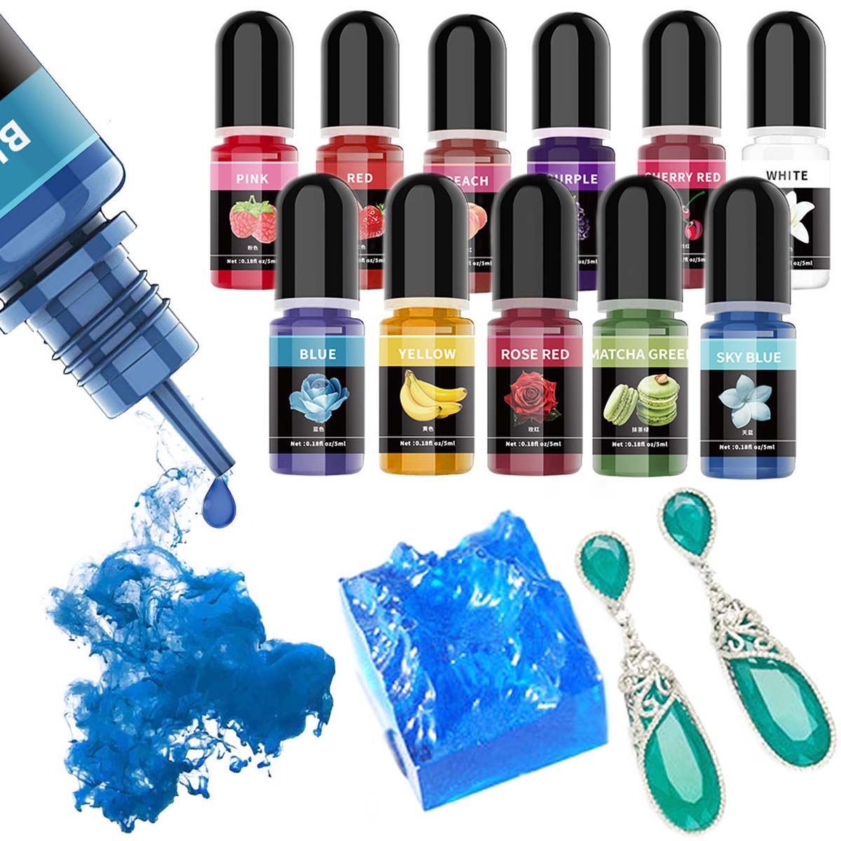 5ml/Bottle Epoxy Resin Pigment - Epoxy Uv Resin Kit recensie en prijs