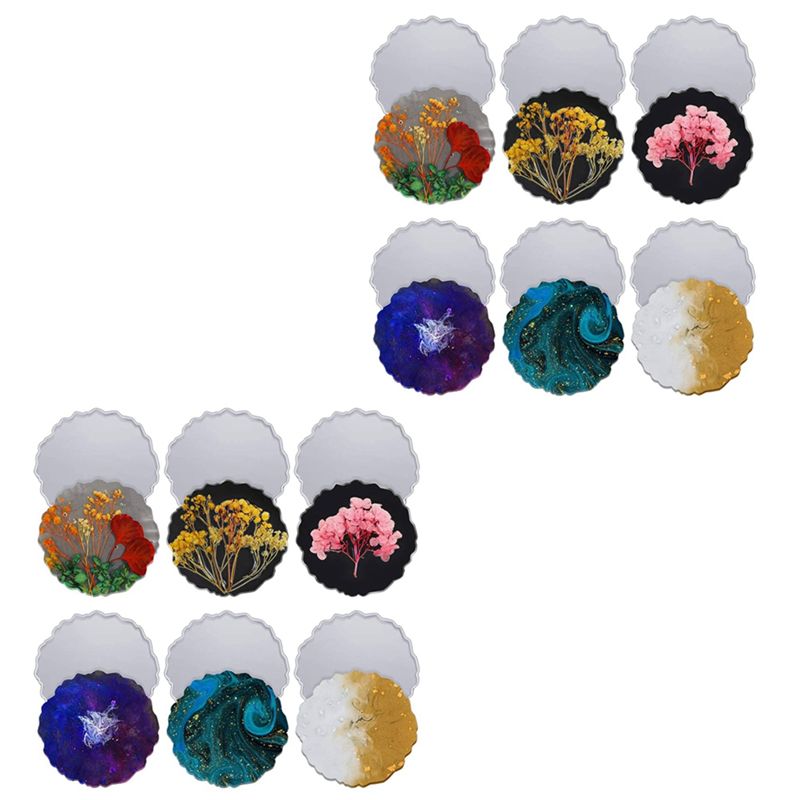 ABVT-12 Pieces Resin Coaster M - Geode Mold Silicone recensie en prijs