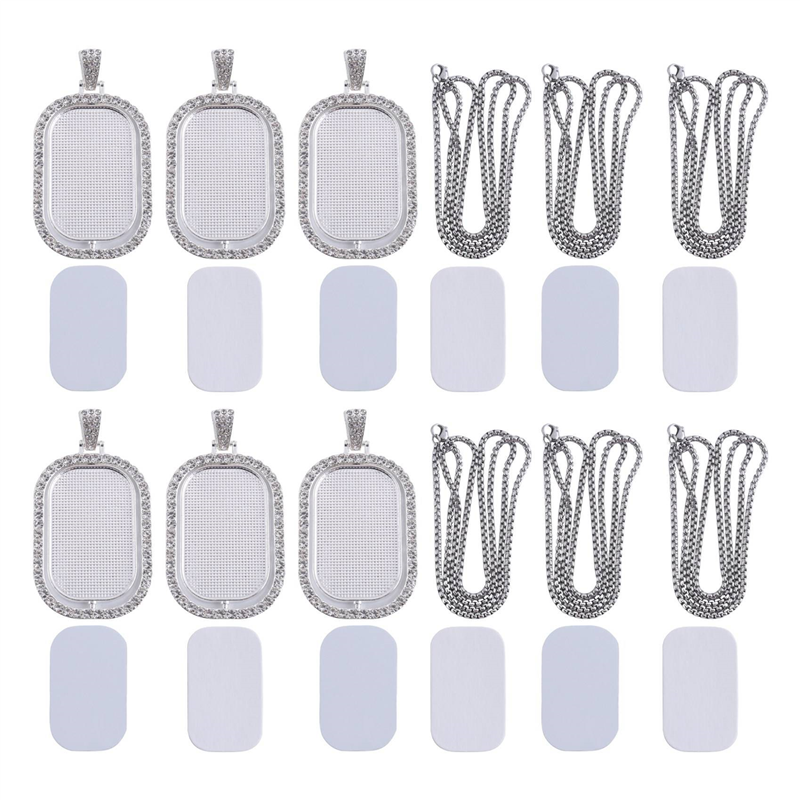 WORTHOWN-48Pcs Sublimation Rhi - Bezels Set Pendant recensie en prijs