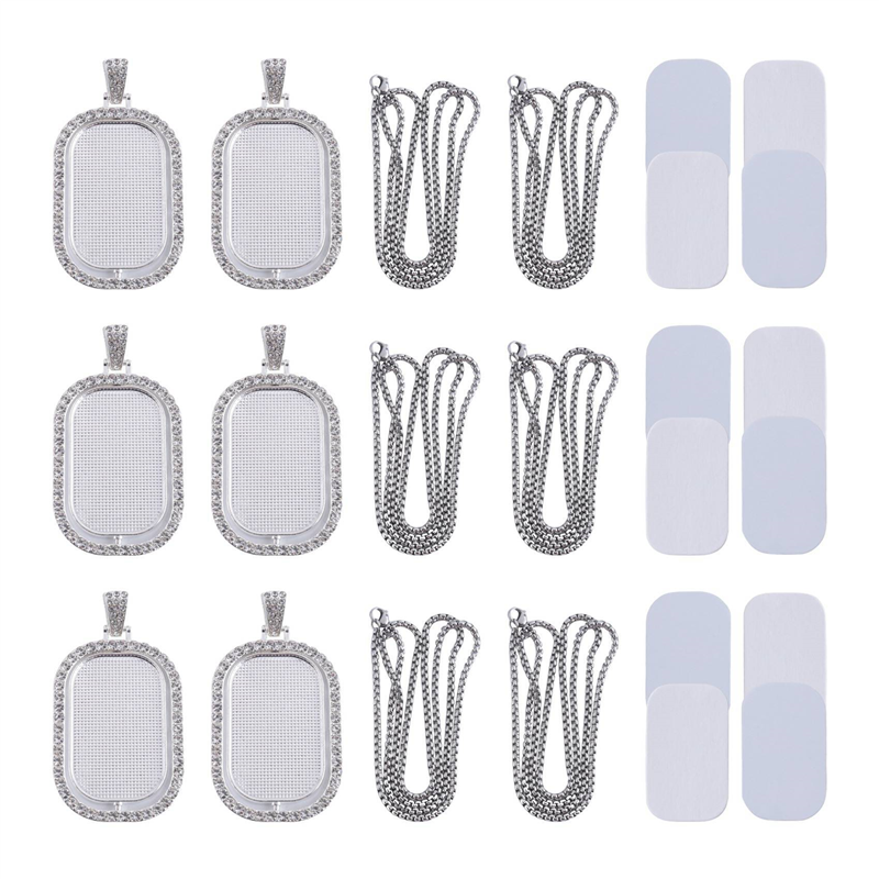 WORTHOWN-48Pcs Sublimation Rhi - Bezels Set Pendant recensie en prijs