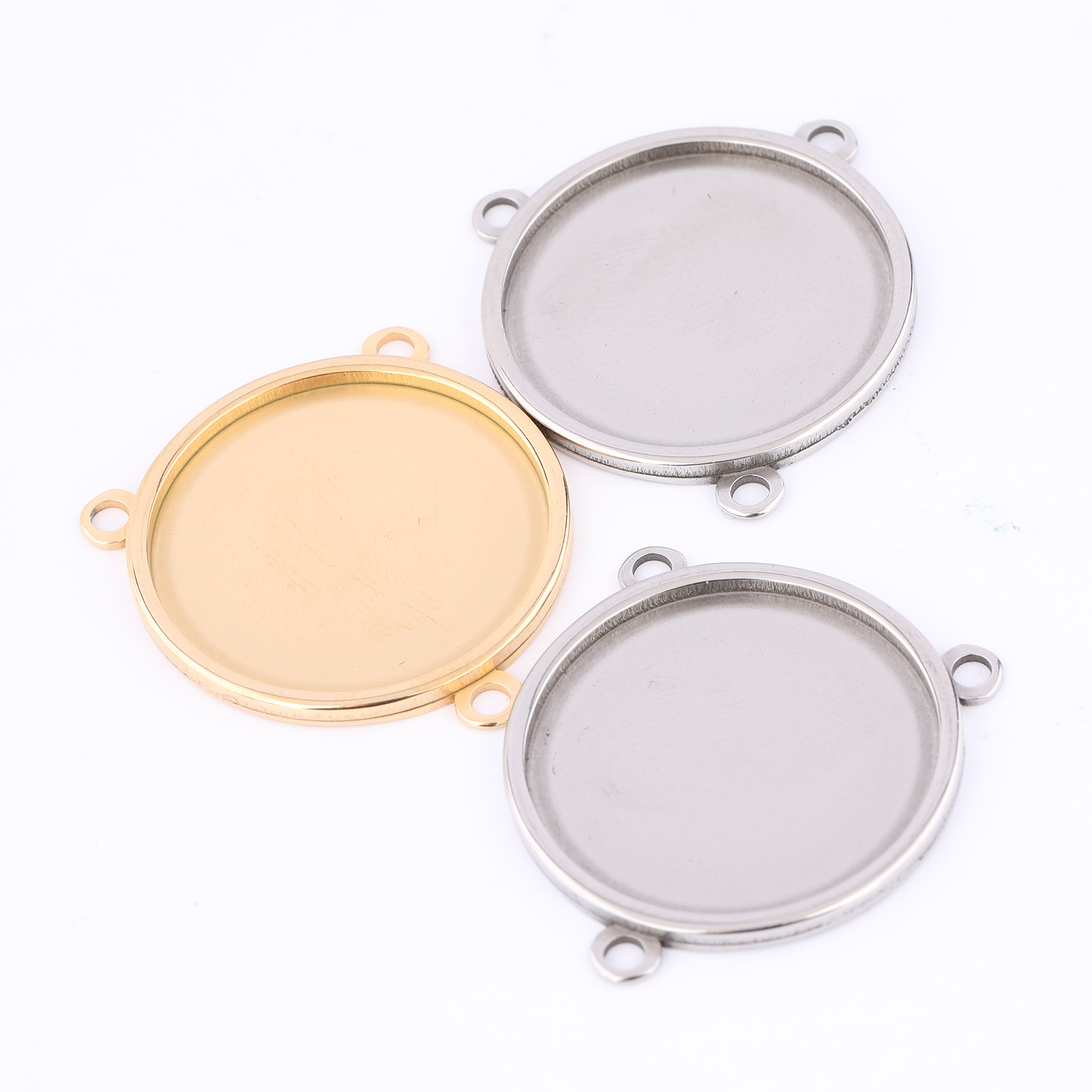 5pcs Stainless Steel Gold Plat - Bezels Set Pendant recensie en prijs