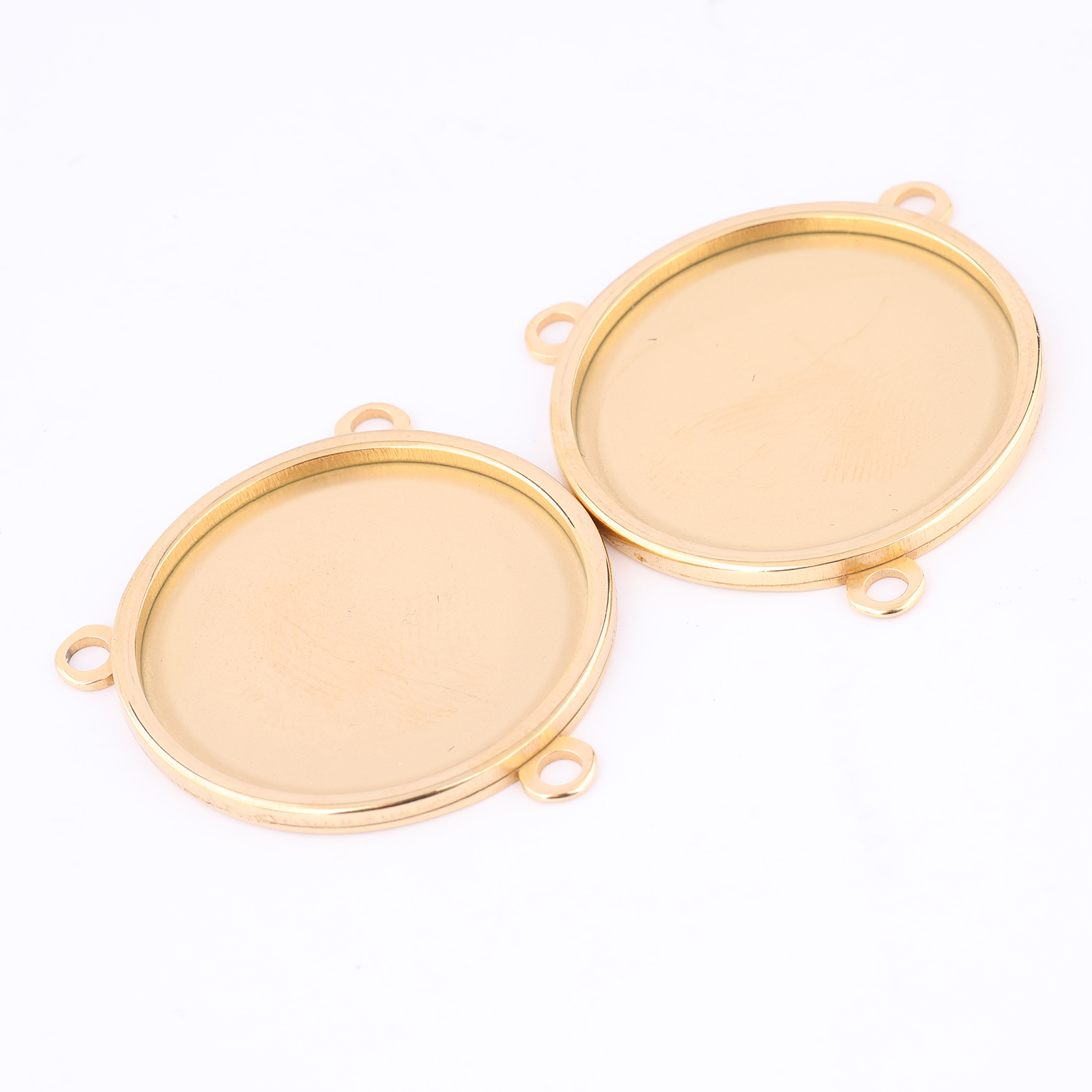 5pcs Stainless Steel Gold Plat - Bezels Set Pendant recensie en prijs