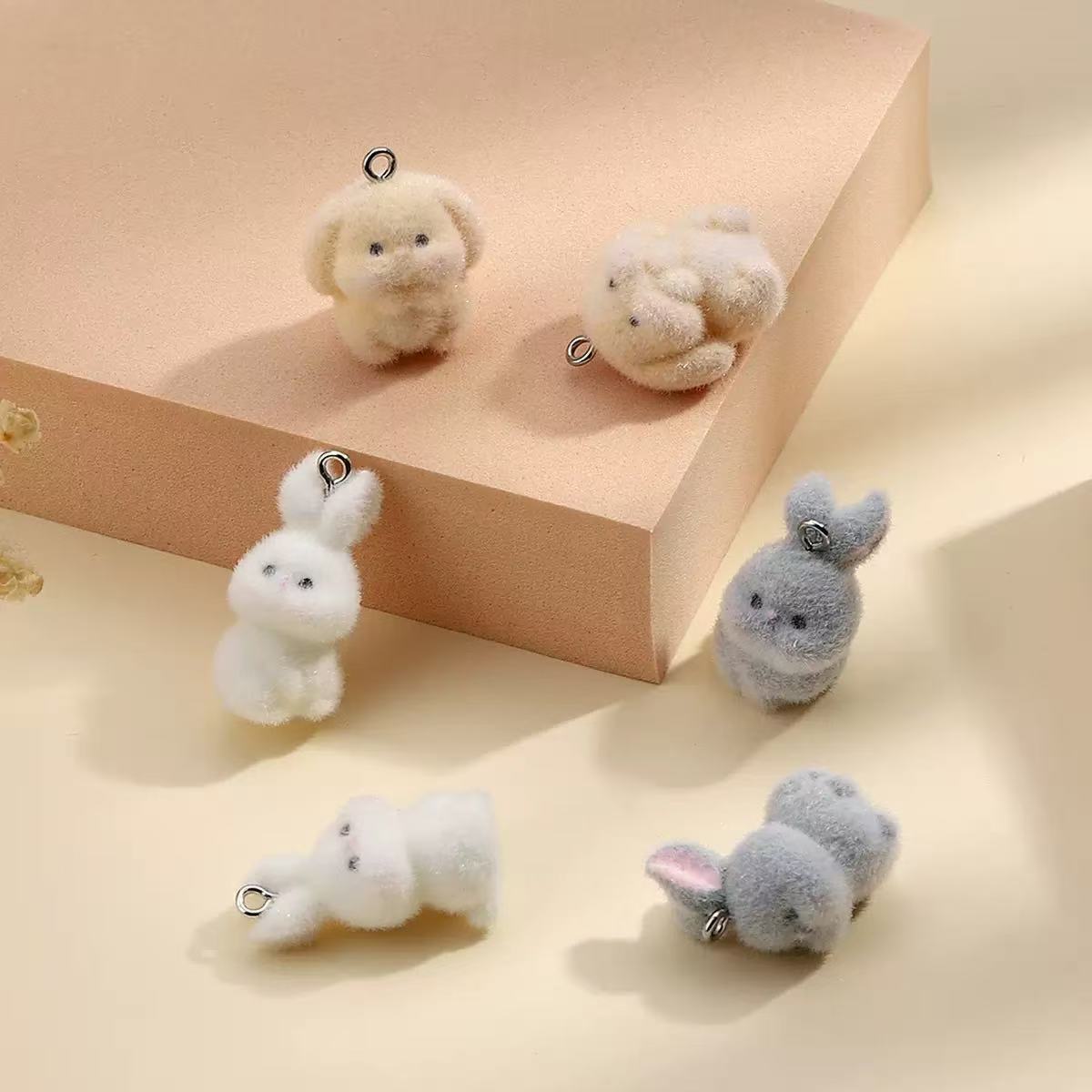 10pcs Flocking Little Rabbit R - Resin Craft Projects recensie en prijs