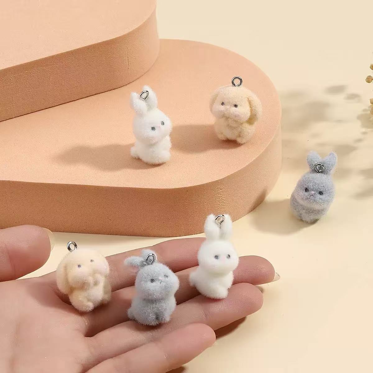 10pcs Flocking Little Rabbit R - Resin Craft Projects recensie en prijs