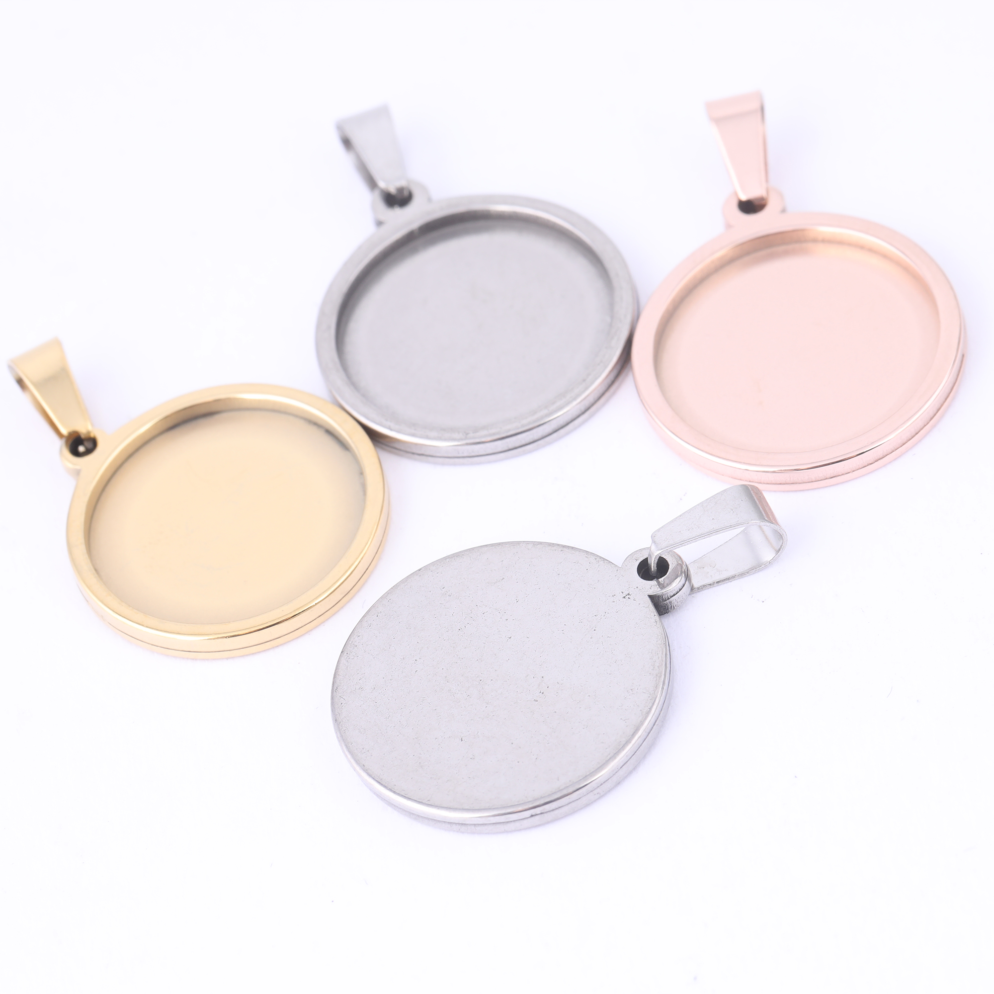 5pcs Stainless Steel 16mm 18mm - Bezels Set Pendant recensie en prijs